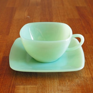 Fire King Jadeite Charm Cup and Saucer