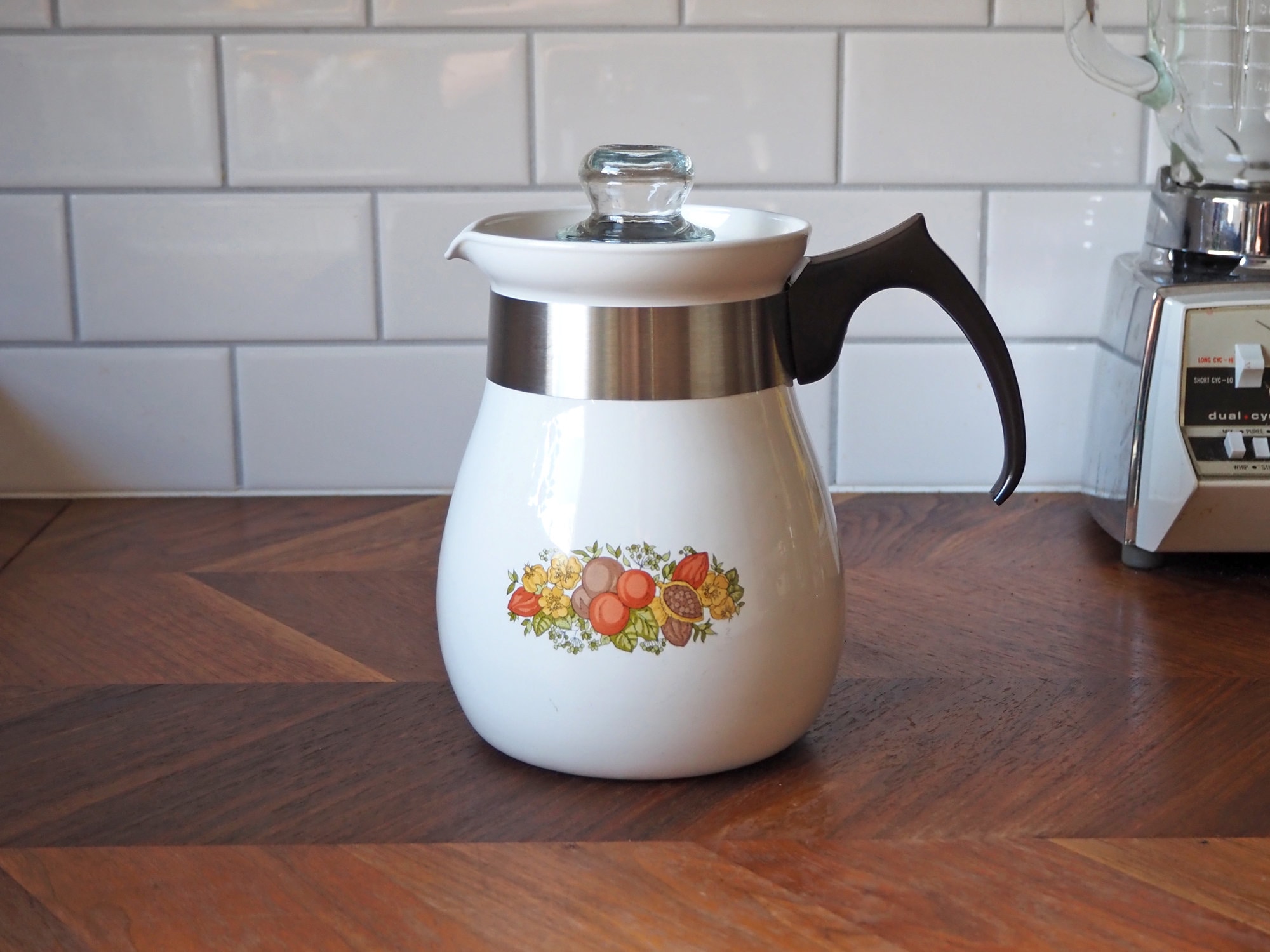 Vintage Corning Ware Spice of Life 6 Cup Percolator P-166