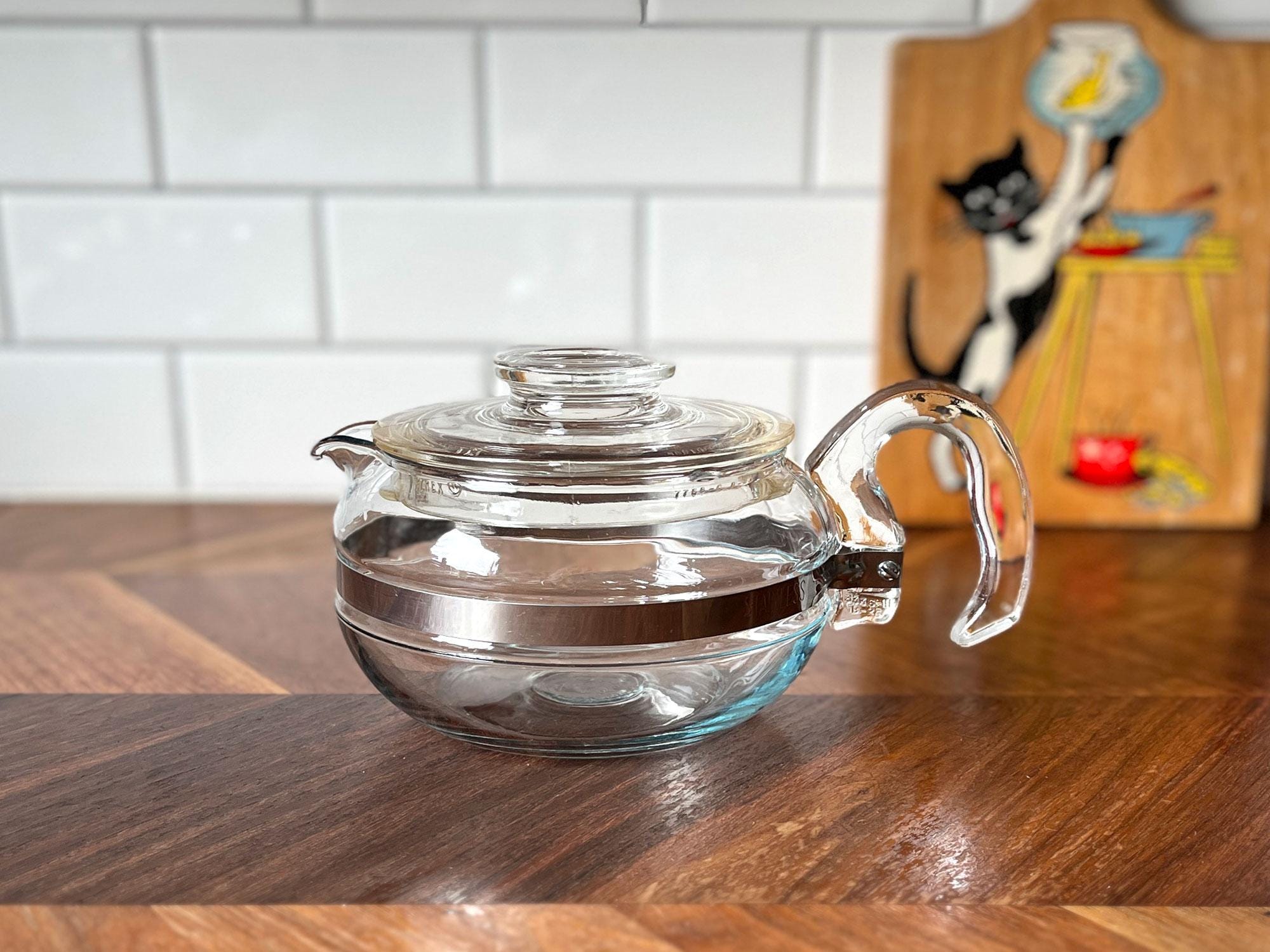 ヴィンテージ パイレックス フレームウェア 6カップ ティーポット