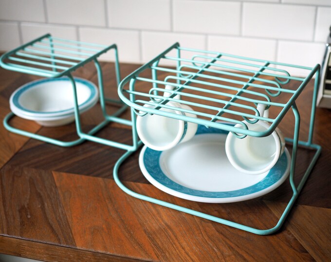 Vintage Rubbermaid Turquoise Blue Dish Rack - Etsy