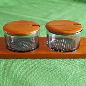 Service à condiments vintage en teck fabriqué au Danemark