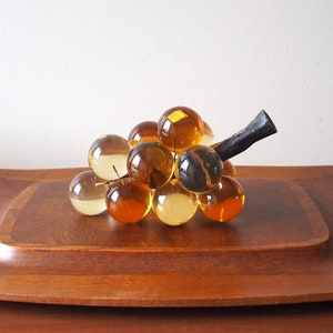 Vintage Lucite Grape Cluster Amber Honey