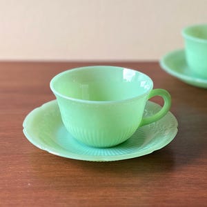 Fire King Jadeite Alice Cup and Saucer