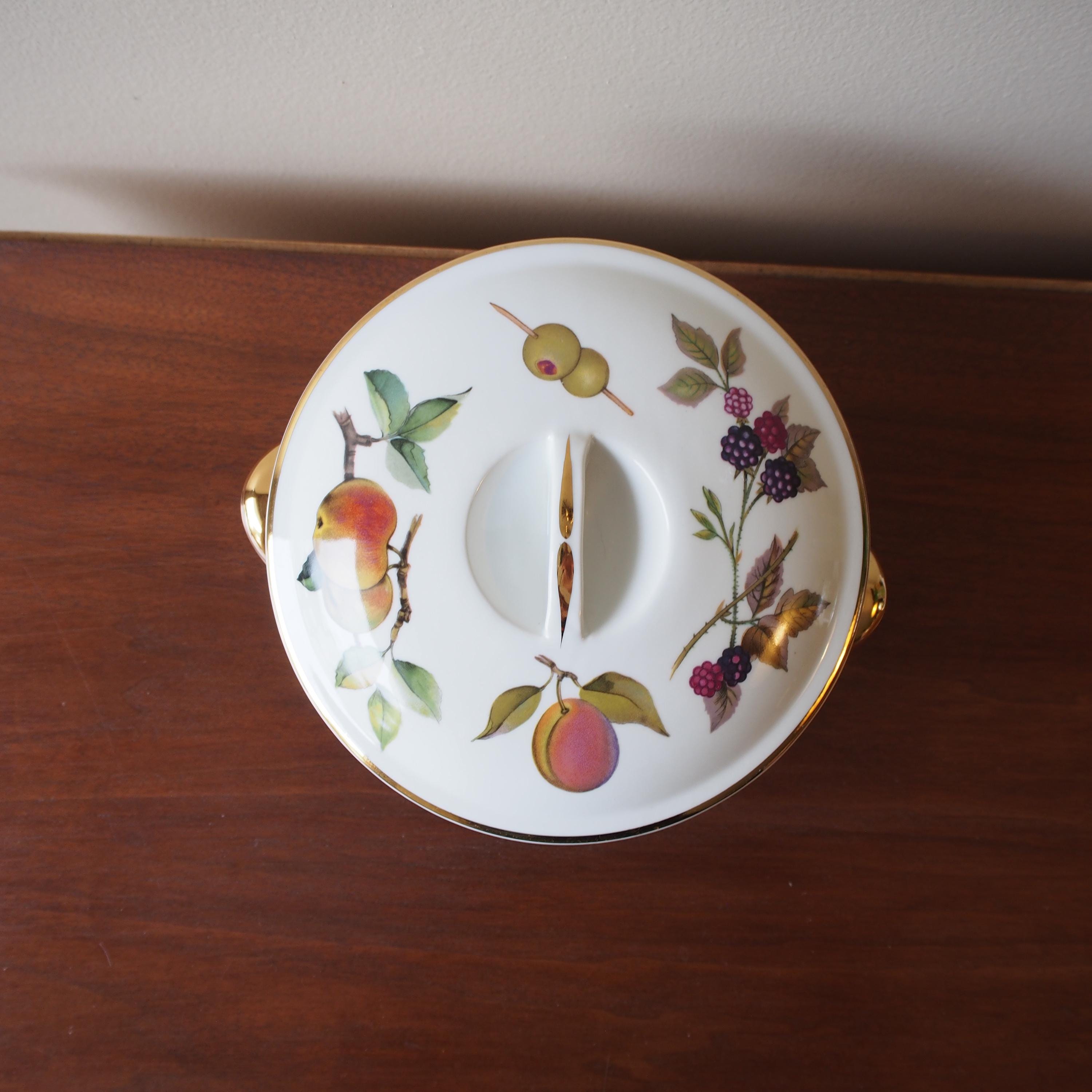 ヴィンテージ ロイヤルウースター イヴシャム 蓋付きキャセロール/皿