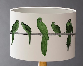 Pretty Polly- Large Parrots  Drum Lampshade