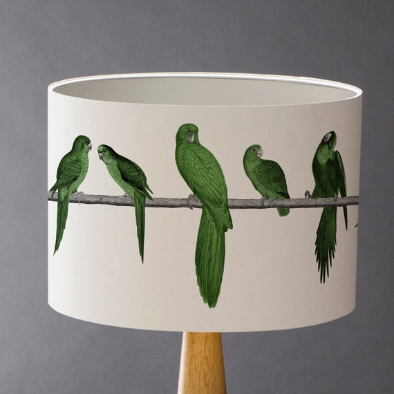 Pretty Polly- Large Parrots Drum Lampshade