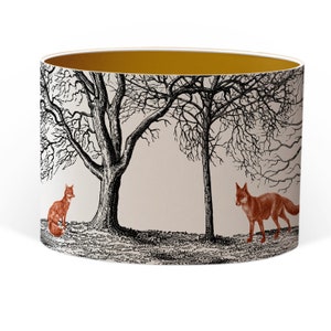 Foxes Small Drum Lampshade image 5