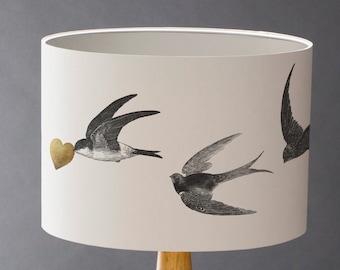 Airmail! - Small  Swallows Drum Lampshade
