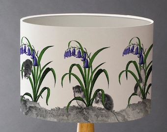 Hide & Seek - Small Mice in Bluebells Lampshade