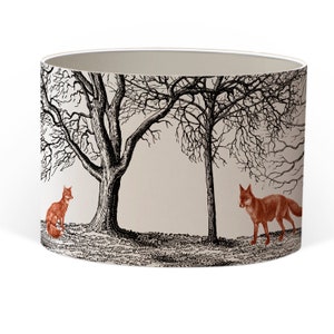 Foxes Small Drum Lampshade image 4