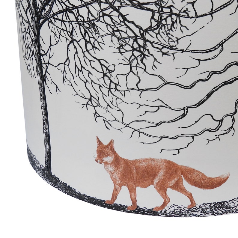 Foxes Small Drum Lampshade image 6
