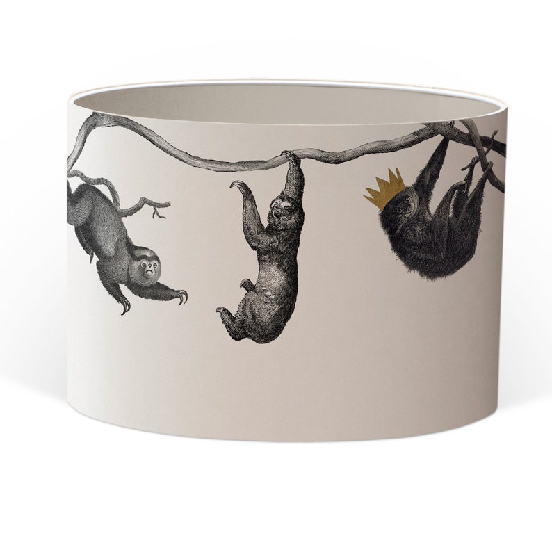 Sloths Large Drum Lampshade image 4