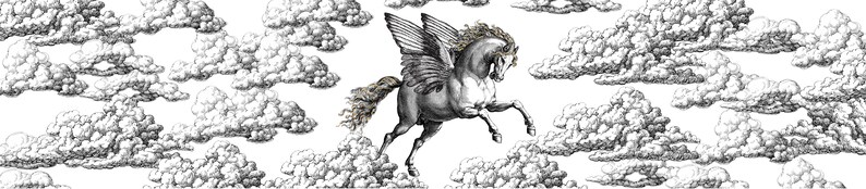 Pegasus in Clouds Drum Lampshade Medium image 6