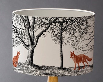 Foxes Large Drum Lampshade