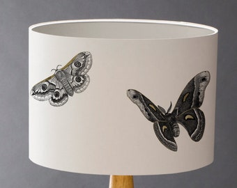 Moths to a Flame - Large  Moths Drum Lampshade