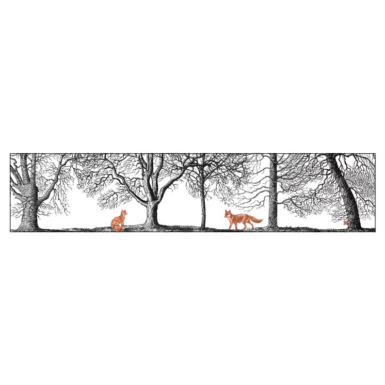 Foxes Small Drum Lampshade image 8