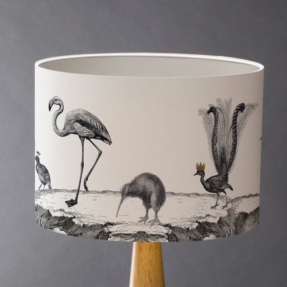 Birds Night Out - Medium Drum Lampshade