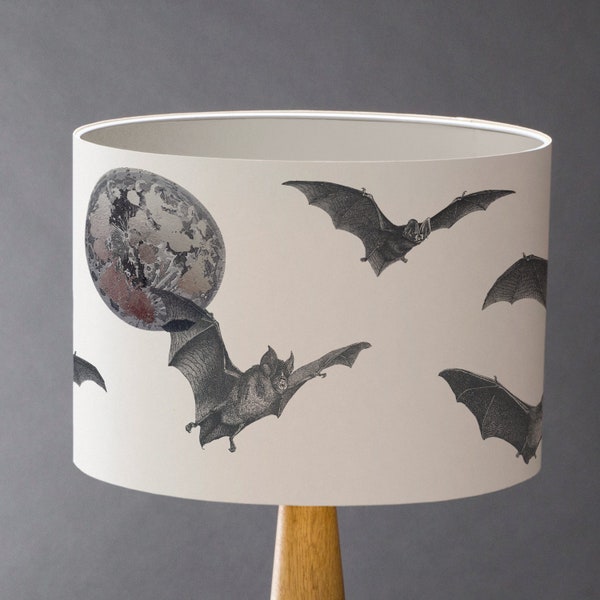 Bat By Moonlight - Small  Drum Lampshade