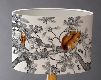 Red Squirrels Medium Drum Lampshade