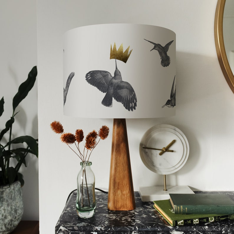 Hummingbirds Large Drum Lampshade image 2