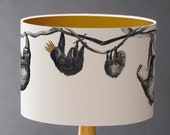 Sloths - Small  Drum Lampshade