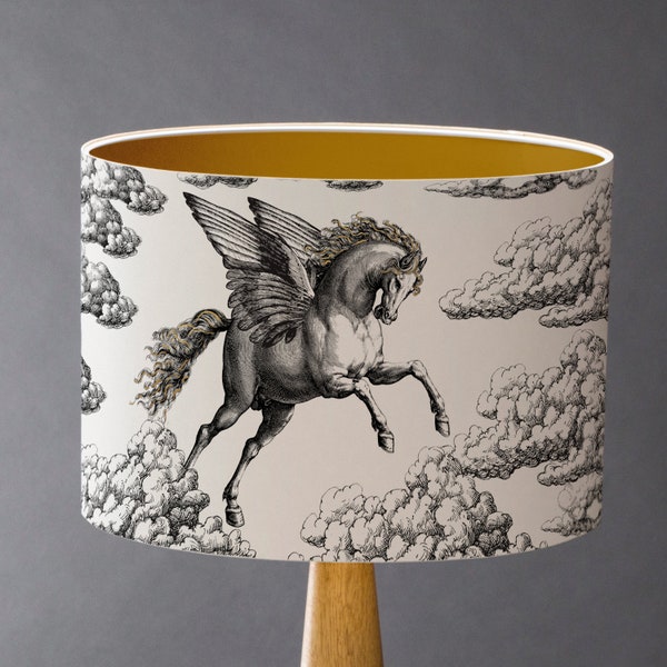 Pegasus in Clouds Drum Lampshade - Medium