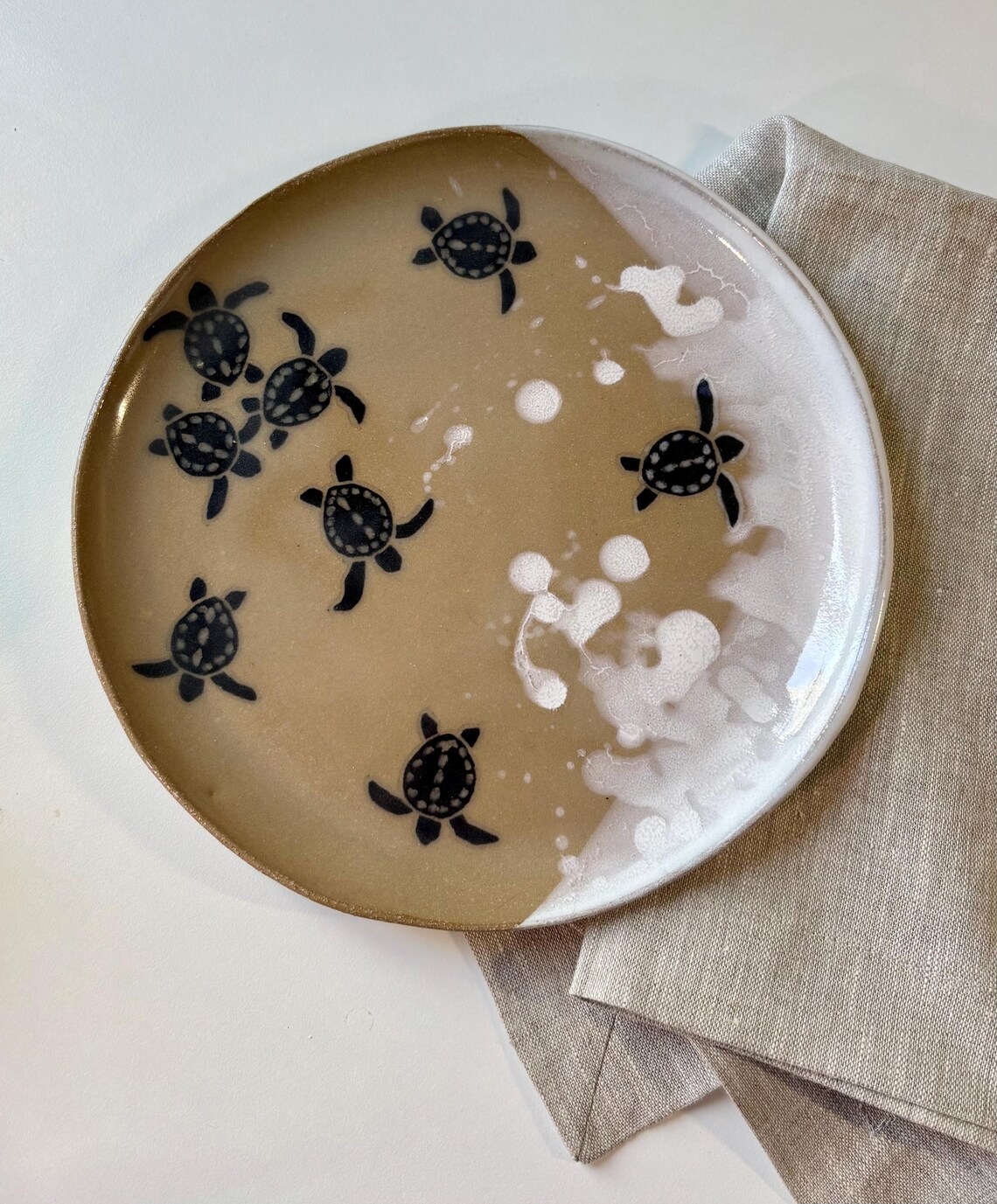 Turtle Shell Plate Sea Turtle Ceramic Plate - Etsy