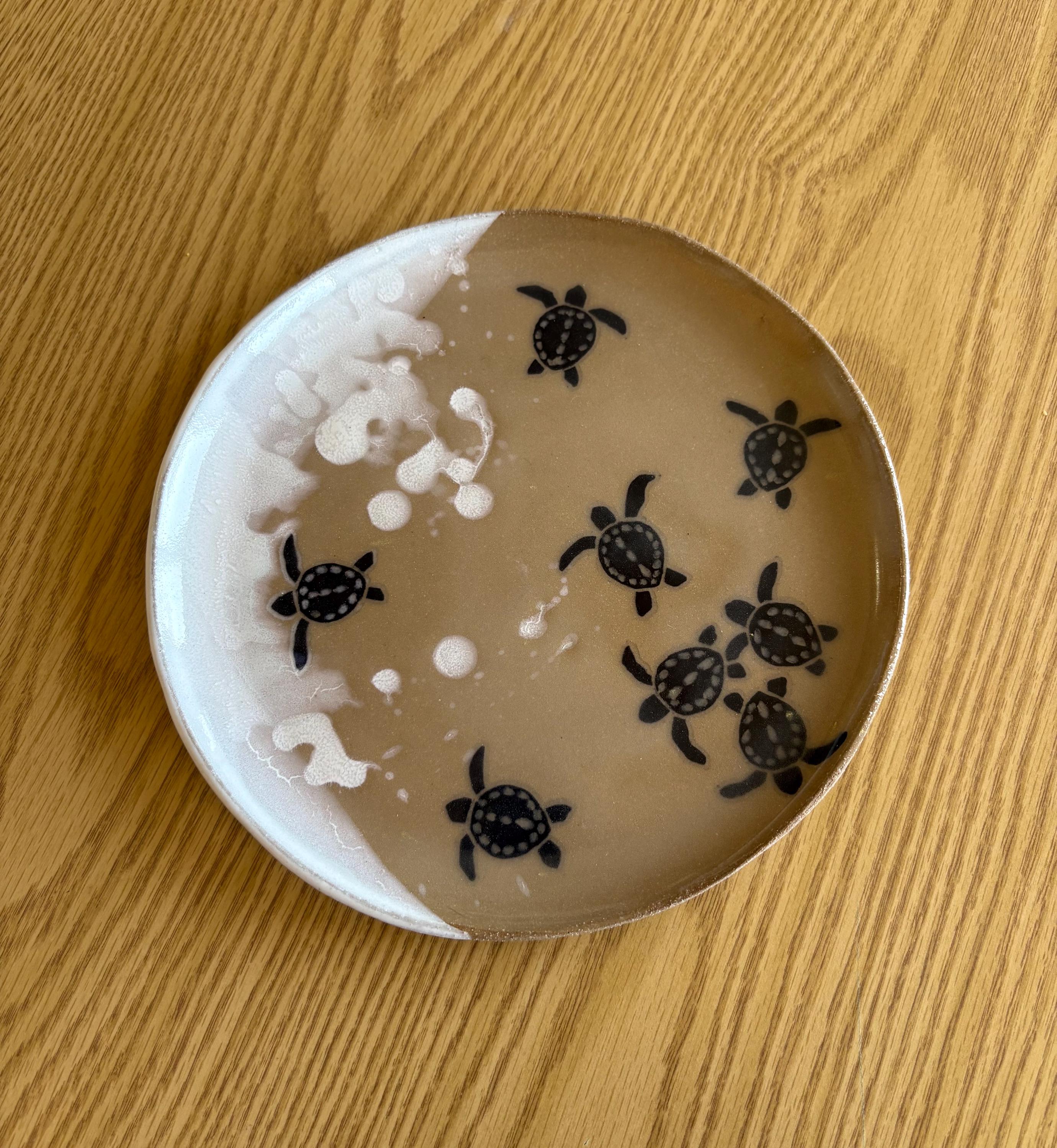 Turtle Shell Plate Sea Turtle Ceramic Plate - Etsy