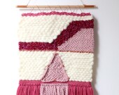 Woven wall hanging - wool and cotton