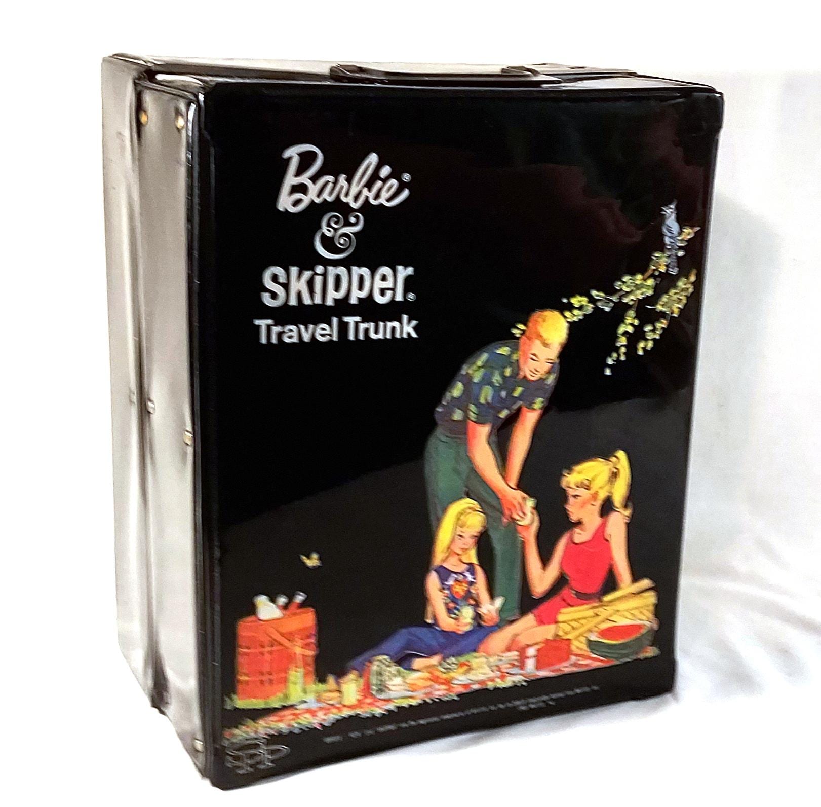 Vintage SPP 1965 Mattel Barbie Ken & Skipper Picnic Travel Trunk