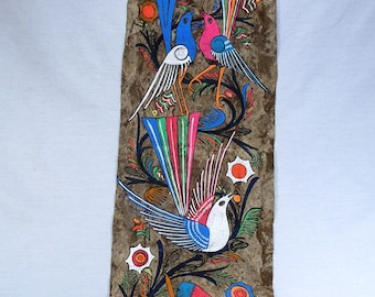 Vibrant Color Painting Of Birds Nature Fantasy