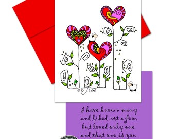 Loved Only One Card with You Are My Love Pocket Token Gift Package