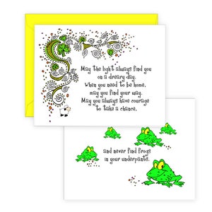 Frogs In Your Underpants Greeting Card, Irish Blessing