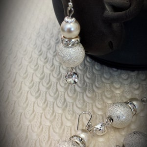 Pearl Stardust  Drop Earrings
