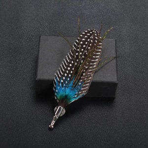 Real Feather boutonniere