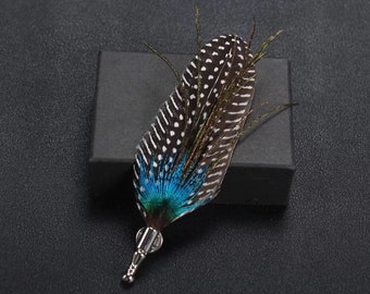 Real Feather boutonniere