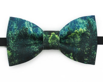 Designer's Handmade Forest Bowtie Tie