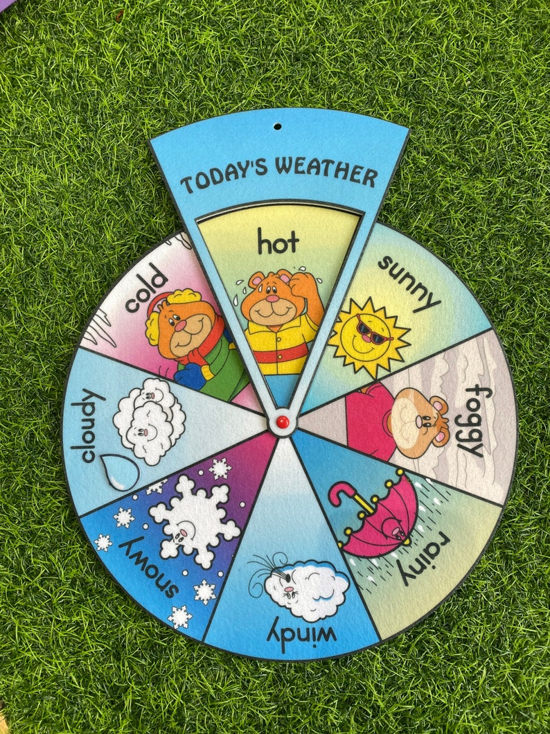 The weather bear felt board set with weather wheel image 5