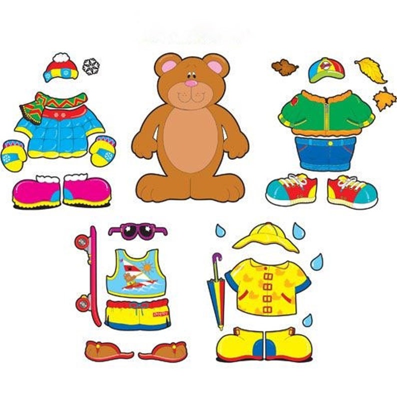 The weather bear felt board set with weather wheel image 3