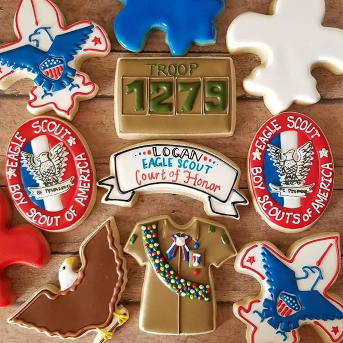 Eagle Scout Sugar Cookies 1 Dozen 12 Etsy