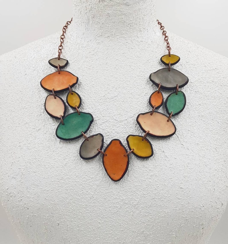 Polymer Clay Necklace Etsy