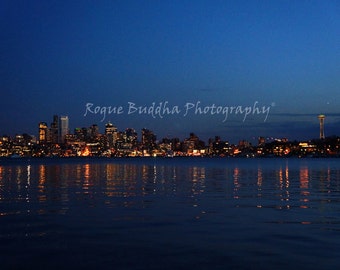 Seattle Skyline from Gasworks at Night