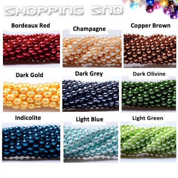 RUBYCA 8MM 200Pcs Czech Tiny Satin Luster Glass Pearl Round Beads Lot for Jewelry Making Free Shipping