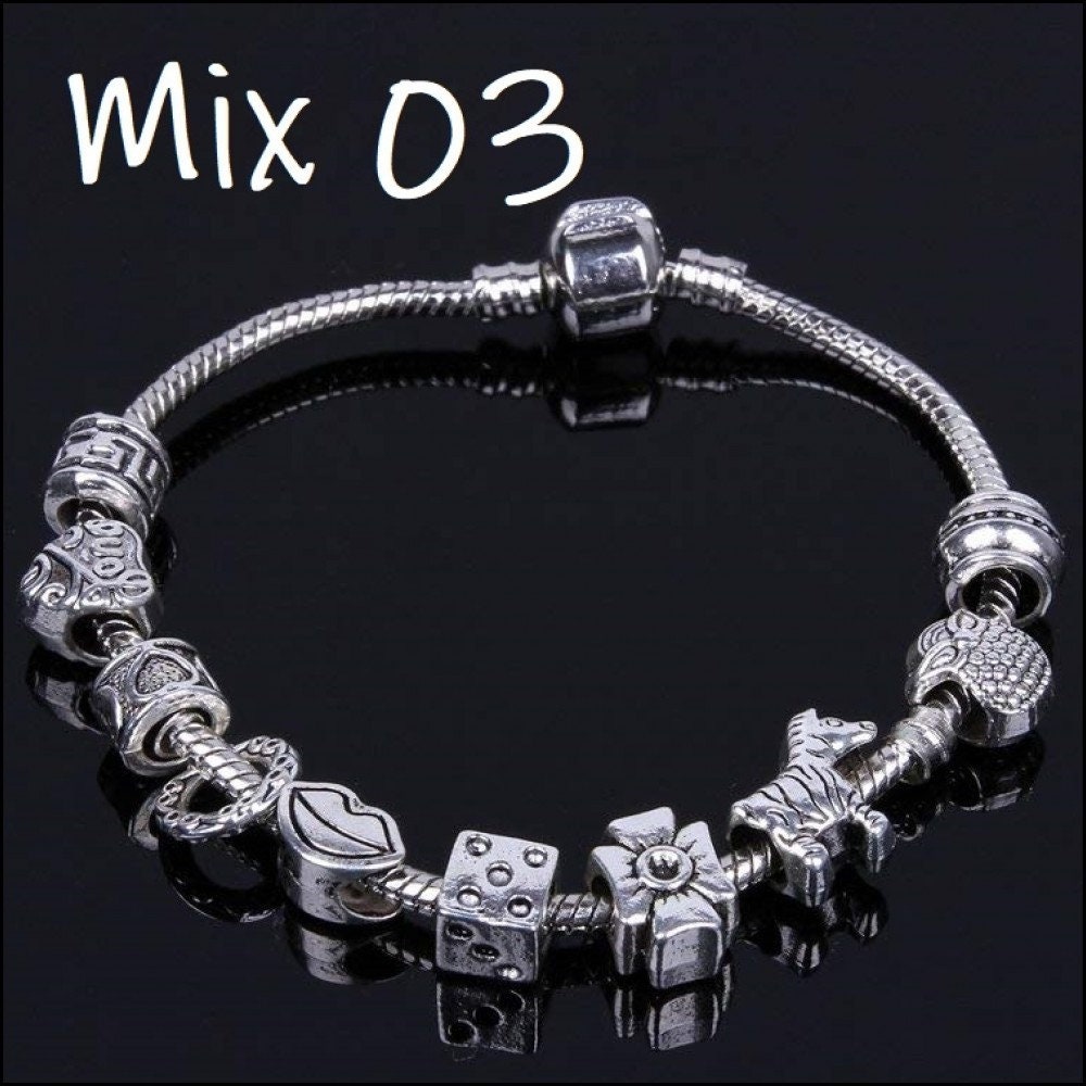 Mxed Lots Bulk Charm Beads for Jewelry Makng, Slver Tbetan Spacer
