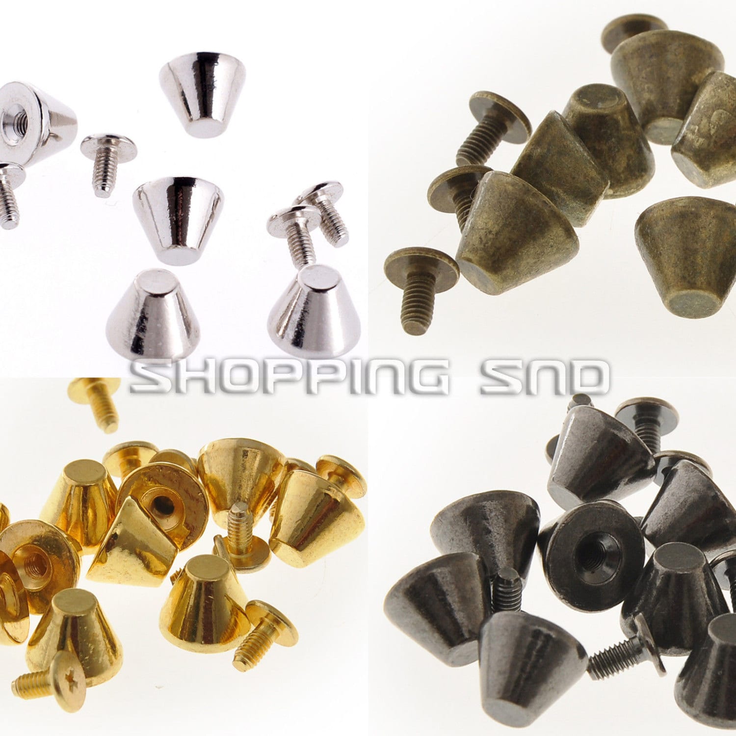 Truncated Cone Studs With Flat Top Spikes for Leather Etsy