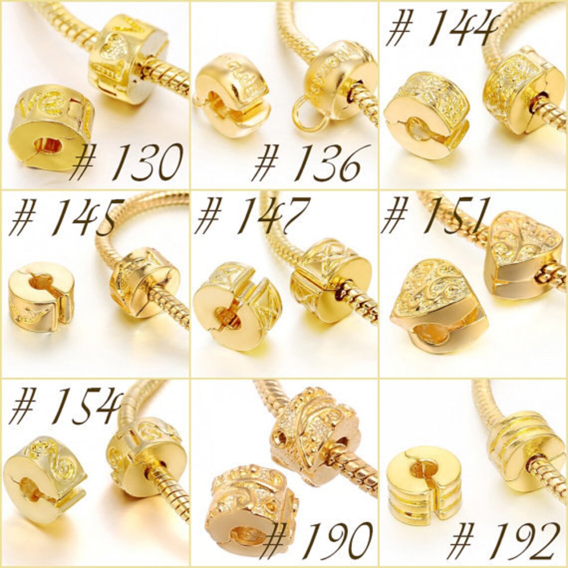Gold Charm Clasps For Charm Bracelets Making 1/10/20/40pcs Etsy