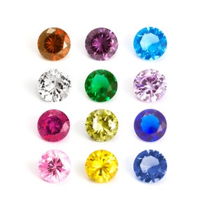 5mm 3/16" Round Czech Crystal Floating Charms fit Living Memory Locket, 12 Colors Assortment Birthstone for January to December