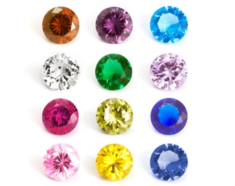 5mm 3/16" Round Czech Crystal Floating Charms fit Living Memory Locket, 12 Colors Assortment Birthstone for January to December