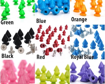 12mm Tree Spikes and Studs for Leather Clothing, Screwback Metal Spike Studs for Leather Craft, Screw Spiked Studs, Punk Spikes for Clothing