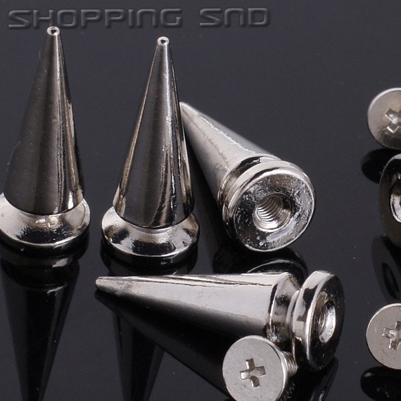 Wholesale Silver Giant Tree Spike Studs With Screws 25mm / 1 Screwback  Metal Spikes for Leathercraft, Leather Findings and Accessories 
